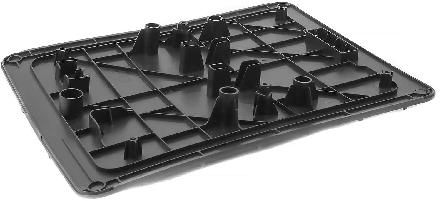Abdeckung Akkufach - Passende Abdeckung zum Akkufach für das Modell SXT Yadea G5 Material: Kunststoff Farbton: Schwarz Maße: 293 x 230 x 25 mm (Länge x Breite x Höhe) - von SXT-Scooters
