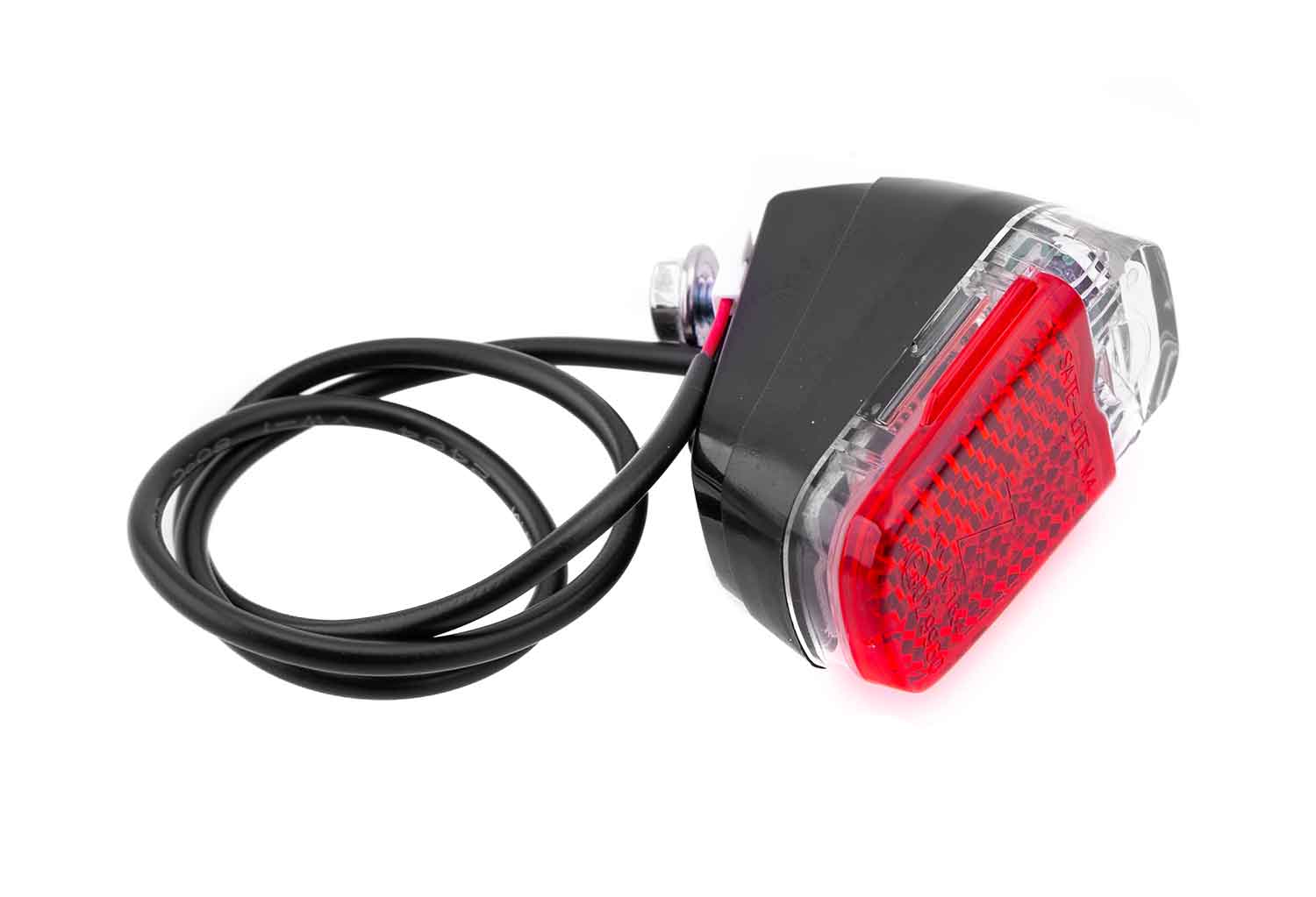 Rücklicht - Passende hintere LED-Beleuchtung für das Modell Scotex H10 2-polige Steckverbindung Inkl. Kontermutter Maße (ohne Kabel): 50 x 35 x 44 mm (Länge x Breite x Tiefe) Kabellänge: 40 mm - von SXT-Scooters