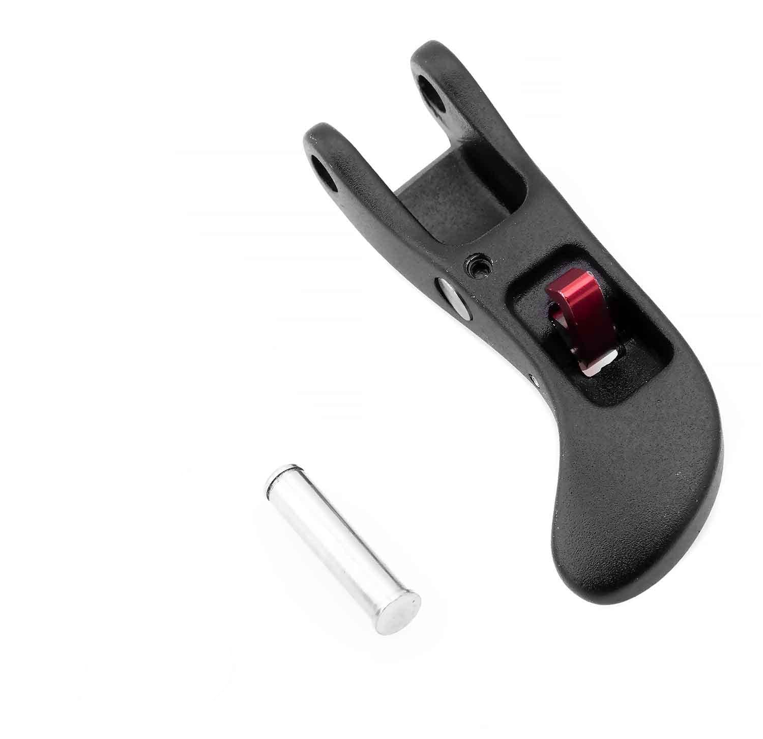 Klappmechanismus Lenkerstange - Passender Klappmechanismus zur Lenkerstange für die Modelle SXT Velox und SXT Velox MAX Inkl. Arretierungsstift Material: Aluminium Maße: 80 x 30 x 16 mm (Länge x Breite x Höhe) - von SXT-Scooters