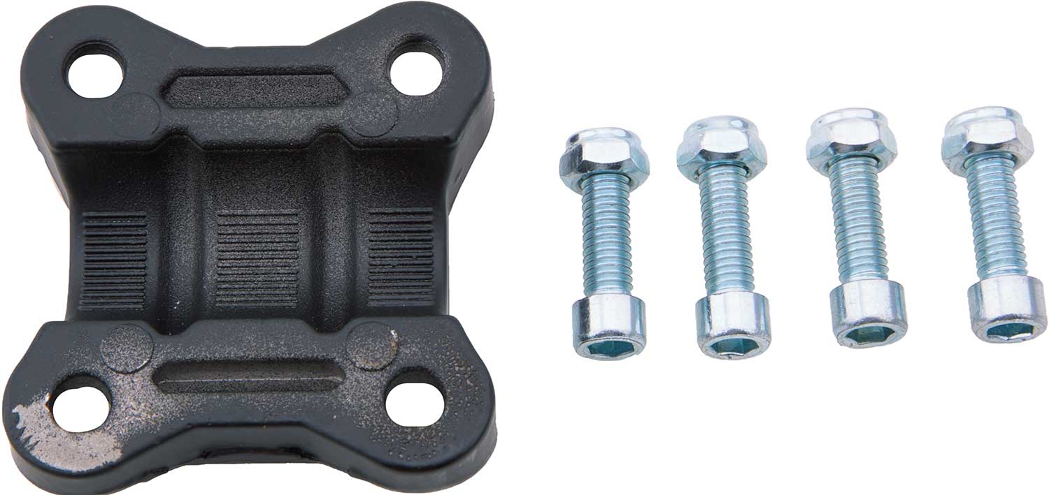 Lenkerarretierung - Passende Lenkerarretierung für das Modell Scotex Spike Inkl. Schrauben Material: Aluminium Farbton: Schwarz Maße: 60 x 55 x 20 mm (Länge x Breite x Höhe) - von SXT-Scooters