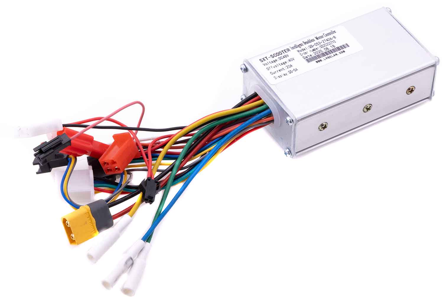 Steuergerät 48V / 800W (2020/21) - Passendes Steuergerät für das Modell SXT Ultimate Lite Master- und Slave-Steuergrät separat bestellbar ACHTUNG! Erst ab Charge August 2020 verwendbar Betriebsspannung: DC 48V Leistung: 800W Maße: 93 x 52 x 30 mm (Länge x