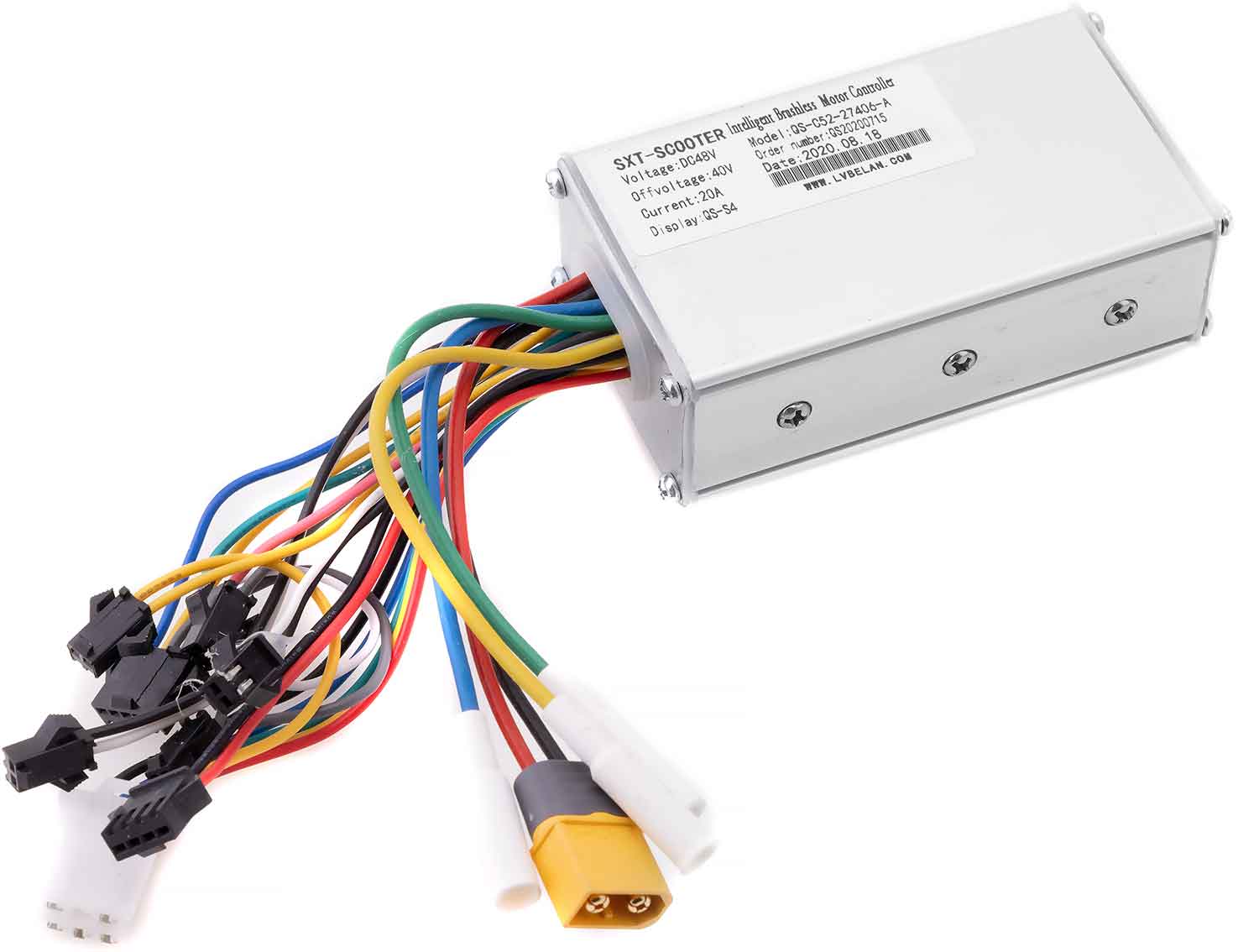 Steuergerät 48V / 800W (2020/21) - Passendes Steuergerät für das Modell SXT Ultimate Lite Master- und Slave-Steuergrät separat bestellbar ACHTUNG! Erst ab Charge August 2020 verwendbar Betriebsspannung: DC 48V Leistung: 800W Maße: 93 x 52 x 30 mm (Länge x