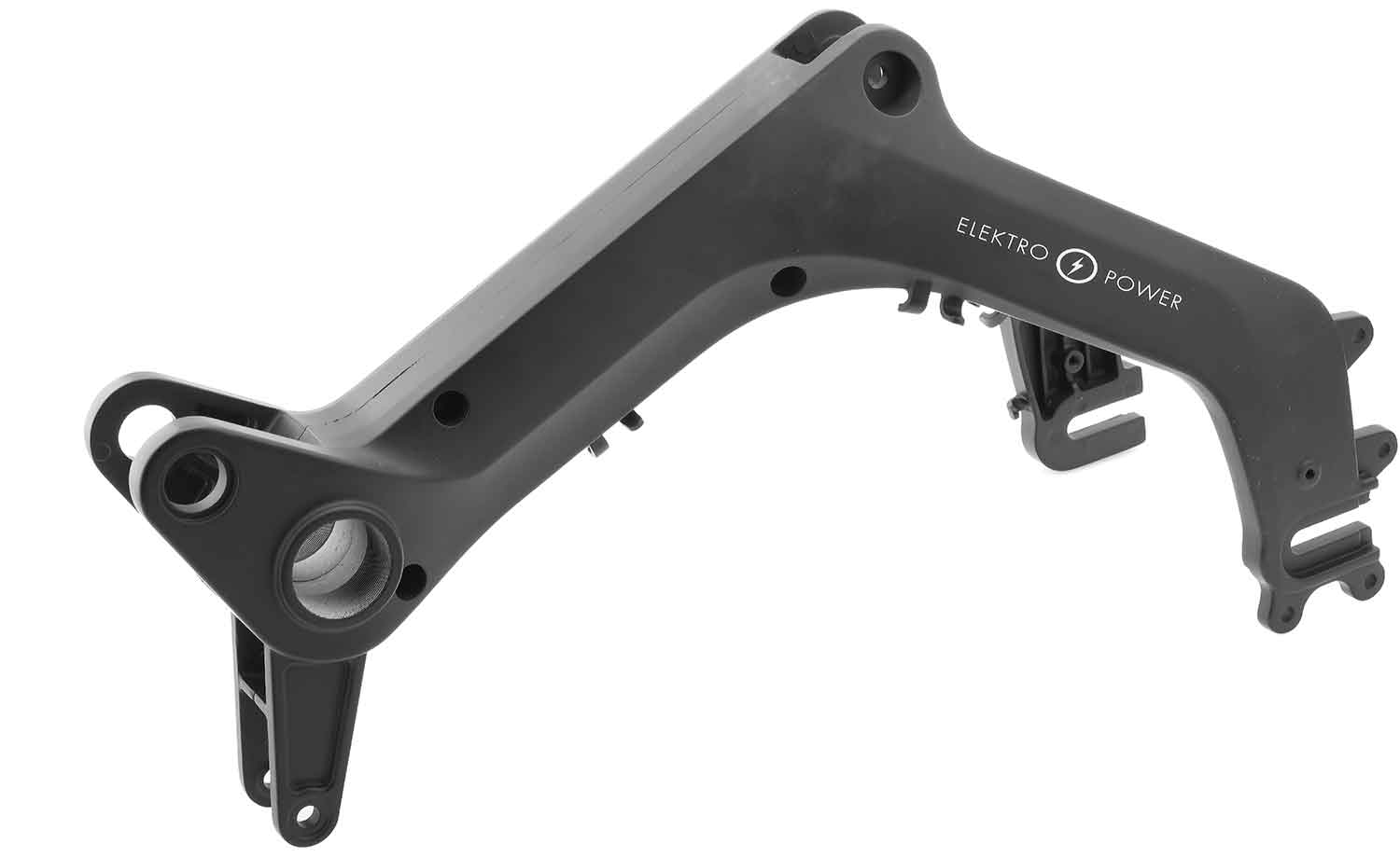 Hinterradaufhängung - Passende hintere Radaufhängung für das Modell SXT Velox Material: Aluminium/Magnesium In den Farbvariationen Schwarz und Weiß bestellbar Maße: 440 x 160 x 290 mm (Länge x Breite x Höhe) - von SXT-Scooters