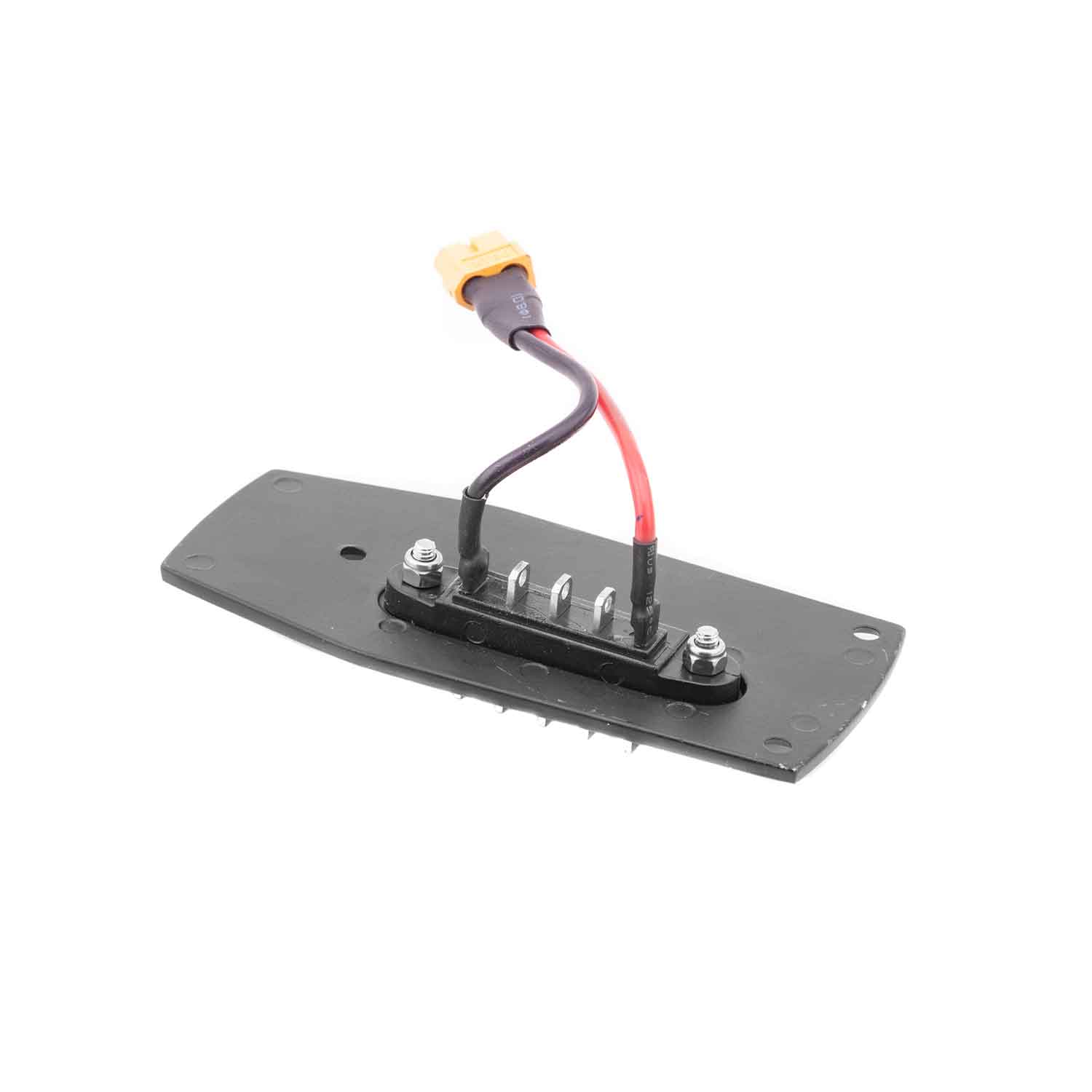 Adapterplatte Steuergerät Akku - Passende Adapterplatte für das Modell SXT Velox MAX Verbindet den Akku mit dem Steuergerät Maße (ohne Kabel): 127 x 60 x 29mm - von SXT-Scooters