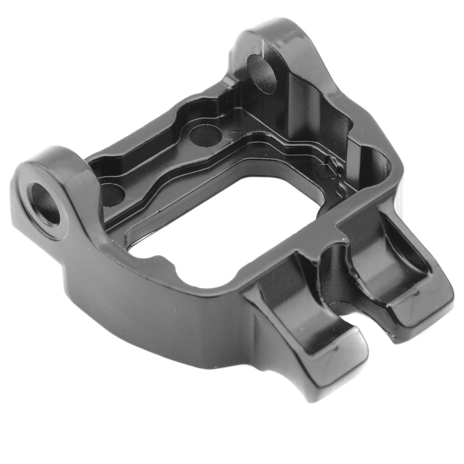 Arretierung Klappmechanismus - Untere Auflage mit Arretierungshaken für den Klappmechanismus Kompatibel mit den Modellen SXT Monster und SXT Monster EEC Material: Aluminium Farbton: Schwarz Maße: 93 x 84 x 38 mm - von SXT-Scooters