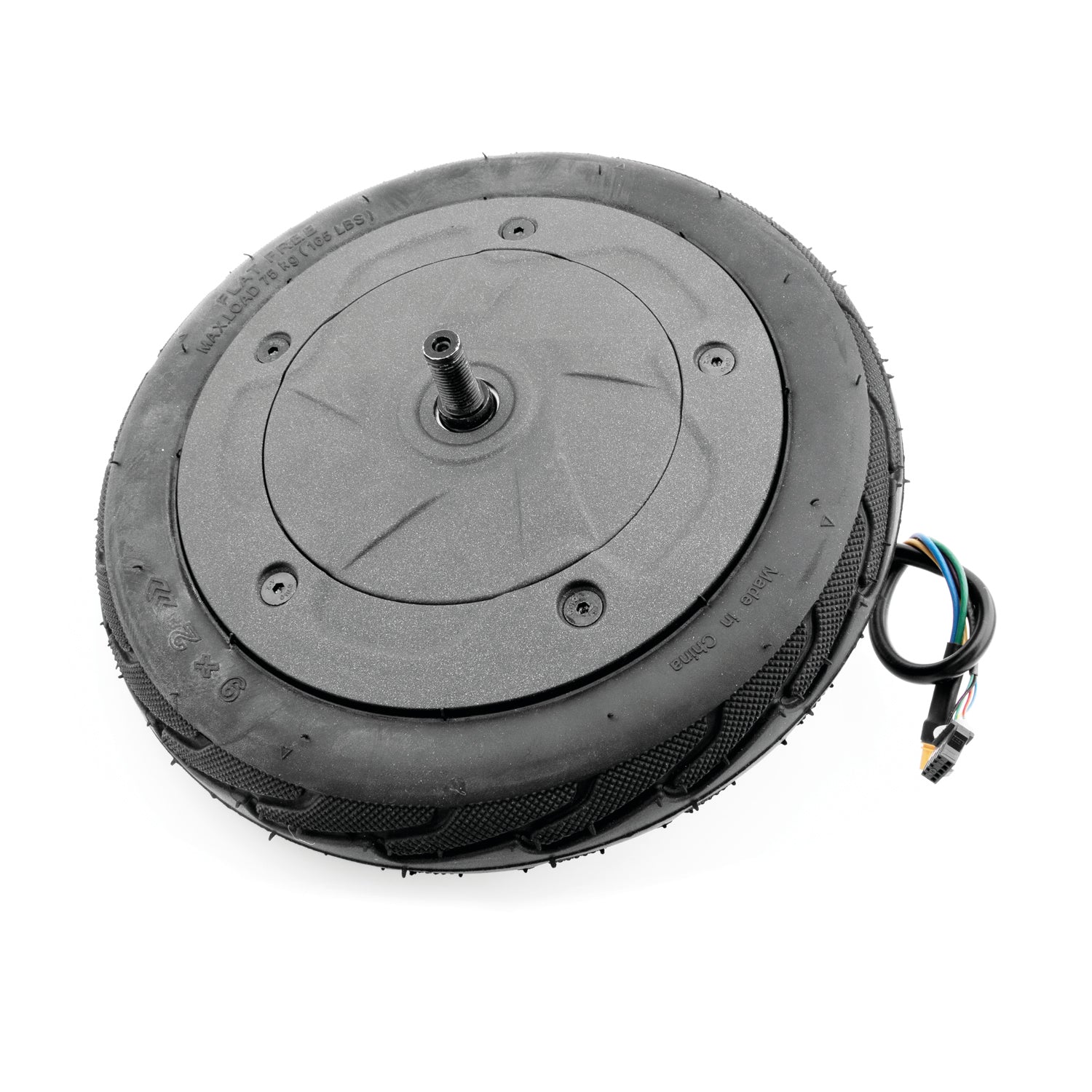Nabenmotor 36V mit Reifen - passender Nabenmotor für das Modell Scotex H10 Betriebsspannung: 36V Nennleistung: 350W Inklusive Reifen mit Schlauch Durchmesser: 17 cm - von SXT-Scooters