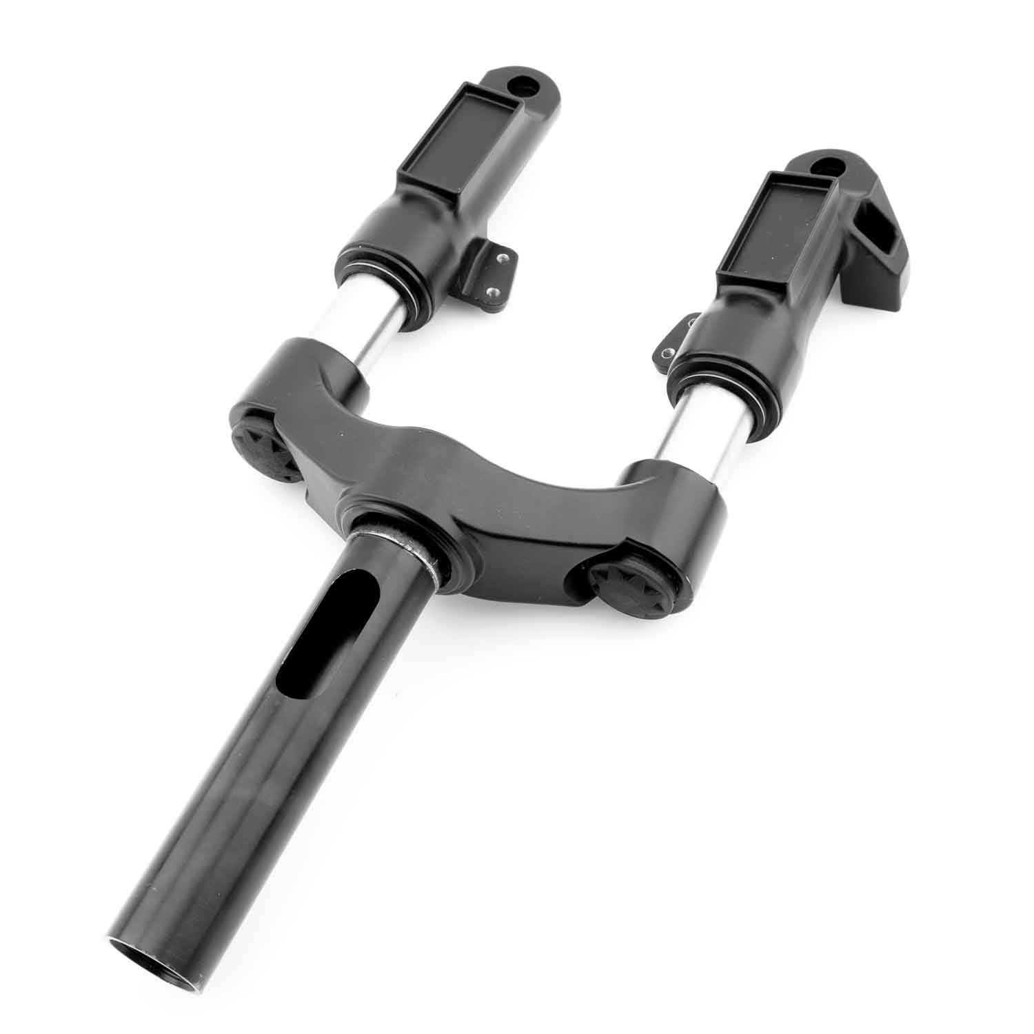 Vordergabel - Passende Vordergabel für das Modell Scotex H20 Material: Stahl Farbton: Schwarz Maße: 365 x 175 x 70 mm (Länge x Breite x Tiefe) - von SXT-Scooters
