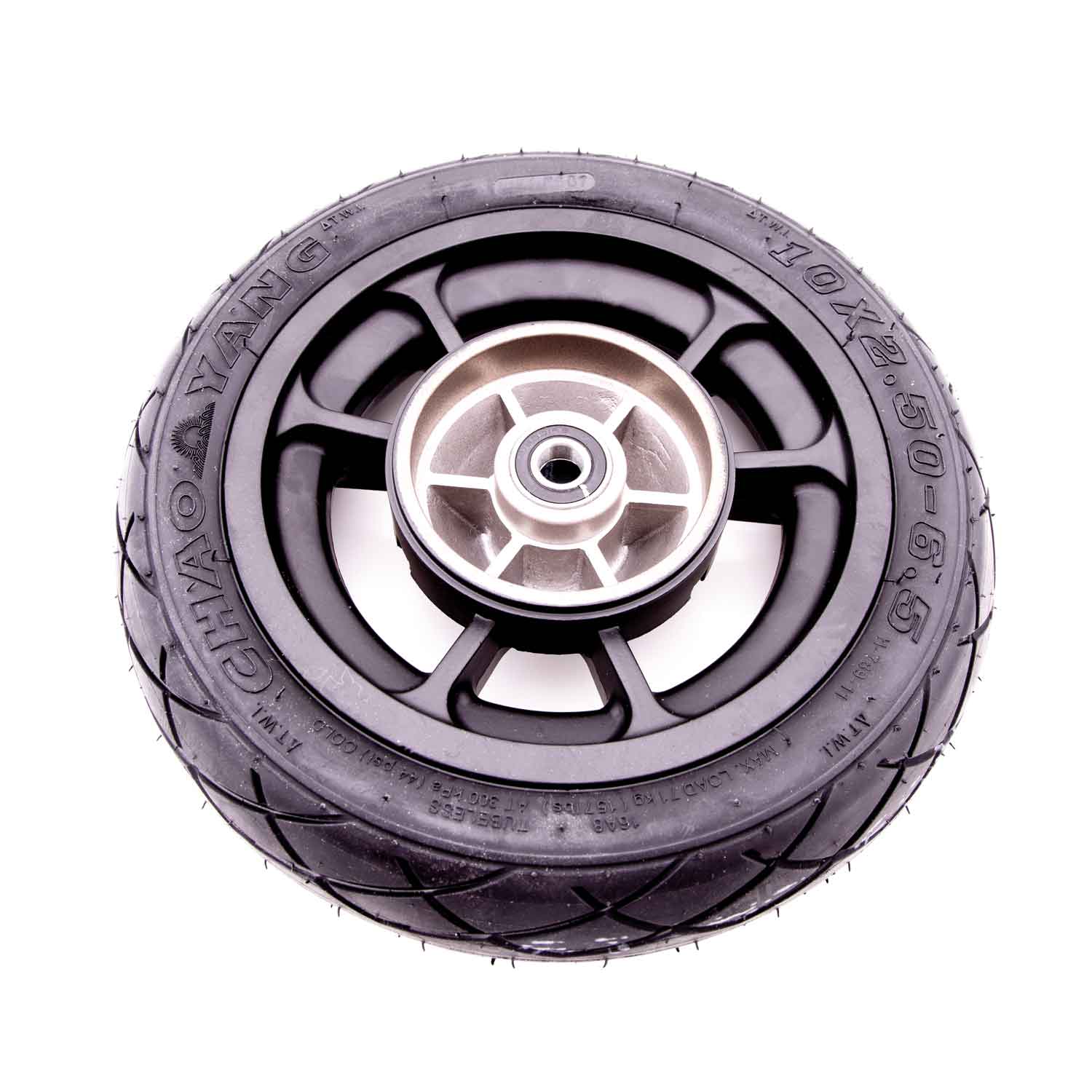 Vorderrad (Komplettrad) - Vollständiges Vorderrad mit Felge und bereits montiertem Reifen Kompatibel mit dem Modell Scotex H20 Reifengröße: 10x2.50-6.5 - von SXT-Scooters