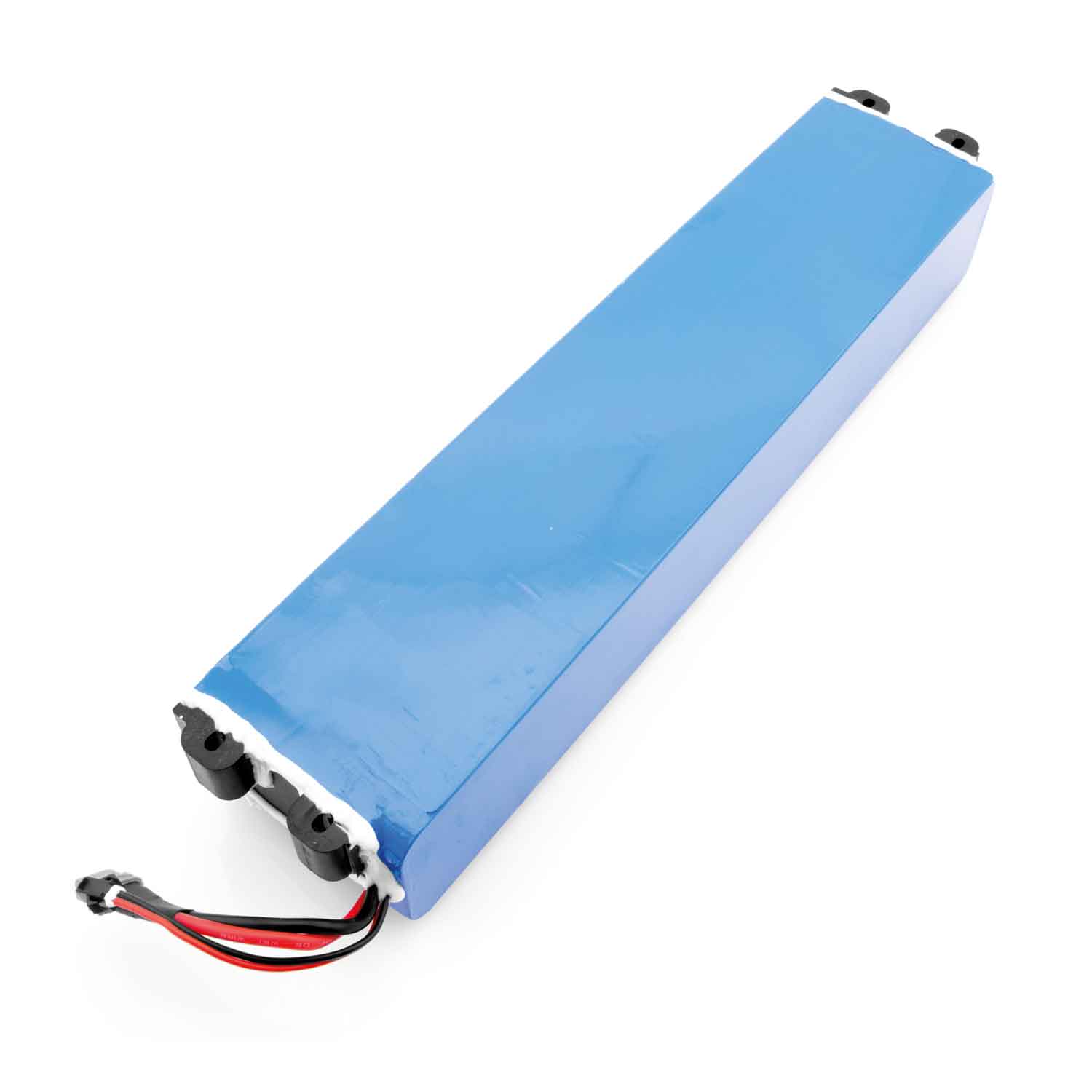 Lithium Akku 48V / 10,4Ah - Passender Lithium Akku für das Modell Scotex H20 Betriebsspannung: 48V DC Kapazität: 10,4Ah (499,2Wh) 2x 2-polige Steckverbindung CE-Zertifizierung Maße: 380 x 80 x 57 mm (Länge x Breite x Höhe) - von SXT-Scooters