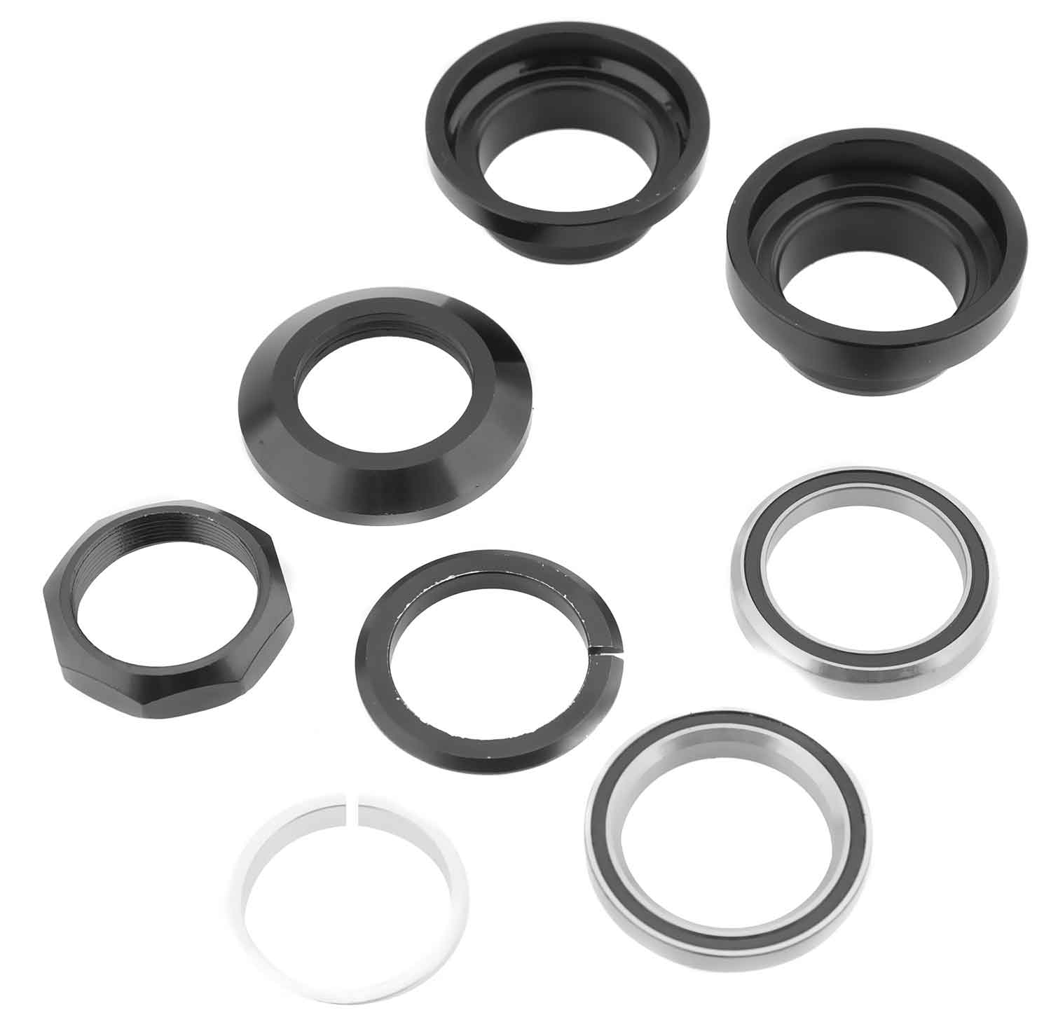 Lenkkopflager-Set - Passendes Lenkkopflager-Set für das Modell SXT Buddy Pro eKFV 8-teiliges Set bestehend aus: Lager (2x) Lagerschale (2x) Dichtungsring (1x) Abstandshalter (1x) Spannungsschraube (1x) Kontermutter (1x) Lager-Durchmesser: Ø 28 mm - von SX