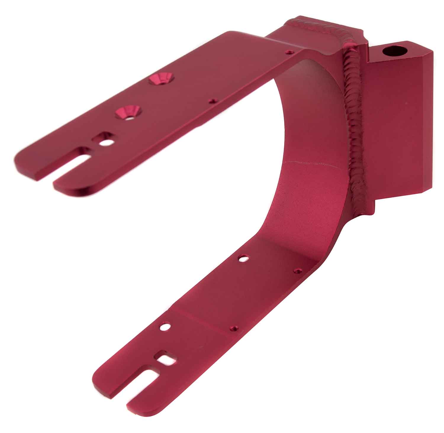 Hinterradschwinge - Passende Hinterradschwinge für das Modell SXT Buddy Pro eKFV Material: Aluminium Farbton: Rot Maße: 19,5 x 12,5 x 7,5 cm (Länge x Breite x Höhe) - von SXT-Scooters
