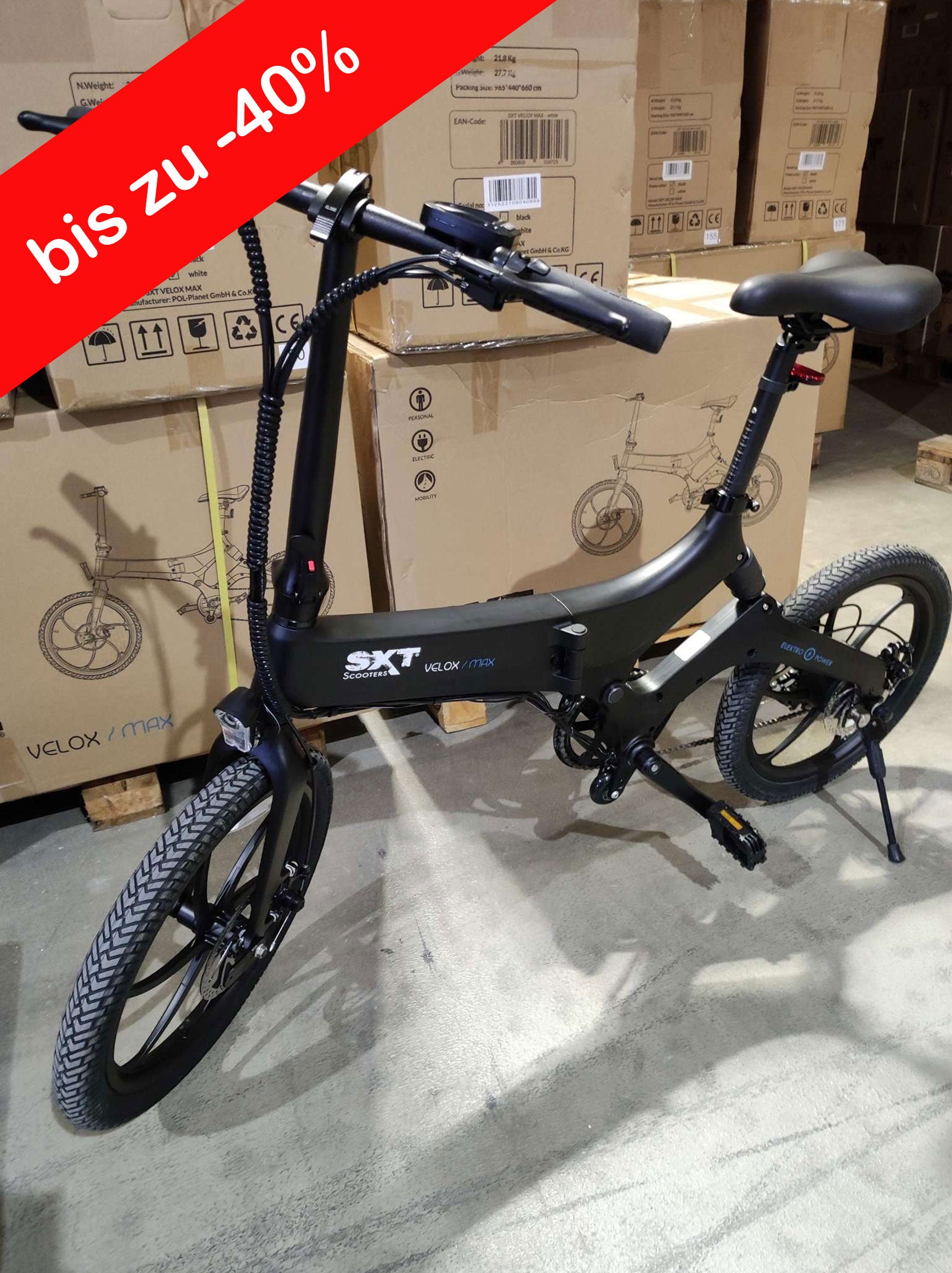 GEBRAUCHT - SXT Velox MAX - schwarz - Das E-Bike stammt aus einer Kundenrücksendung und befindet sich in einem guten technischen und optischen Zustand. Das neue SXT Velox MAX ist wie der Name schon sagt die Maxi Version des vor 2 Jahren auf dem Markt erfo