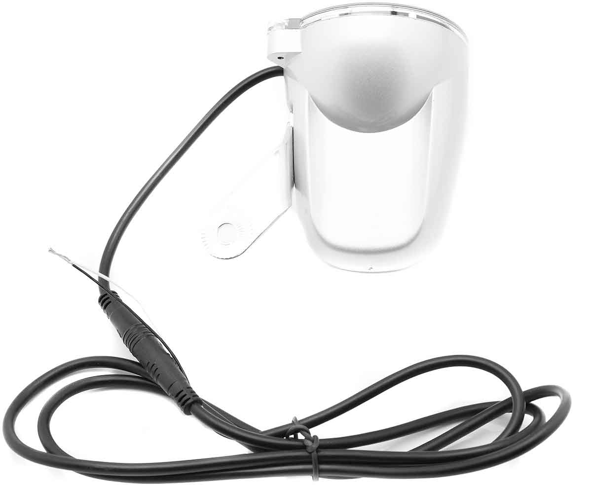 LED Vorderlicht, Frontlicht - LED-Frontlicht, Vorderlicht mit 7 LED´s 12V / 36V / 48V verkabelt Farbe silber - von SXT-Scooters