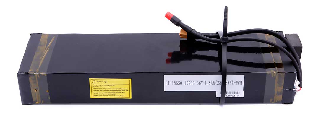 Lithium Ion Battery Pack 36V 7,8Ah - Lithium Ionen Akkupack Betriebsspannung 36 Volt Akkukapazität 7,8Ah 36V x 7,8Ah = 280,8 Wh Akkukapazität passendes Ersatzteil für den SXT Buddy Maße: 280*78*39mm - von SXT-Scooters