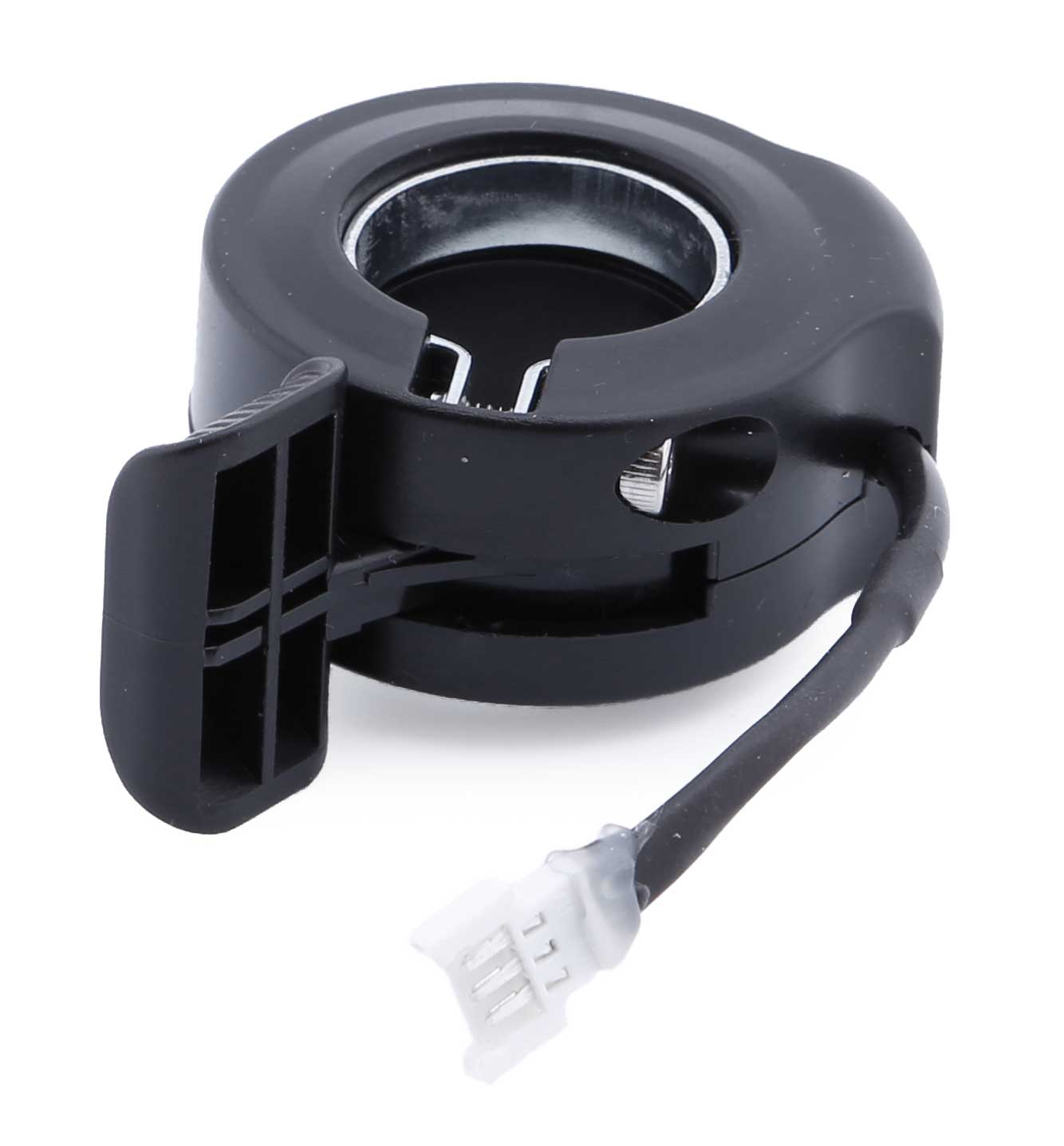 Gas- und Bremshebel - Kann funktionstechnisch als Gas- oder Bremshebel verwendet werden Material: Kunststoff Innendurchmesser: 2,5 cm Außenmaße: 4,2 cm Geeignet für die Modelle SXT Carbon V2 und SXT Neo - von SXT-Scooters