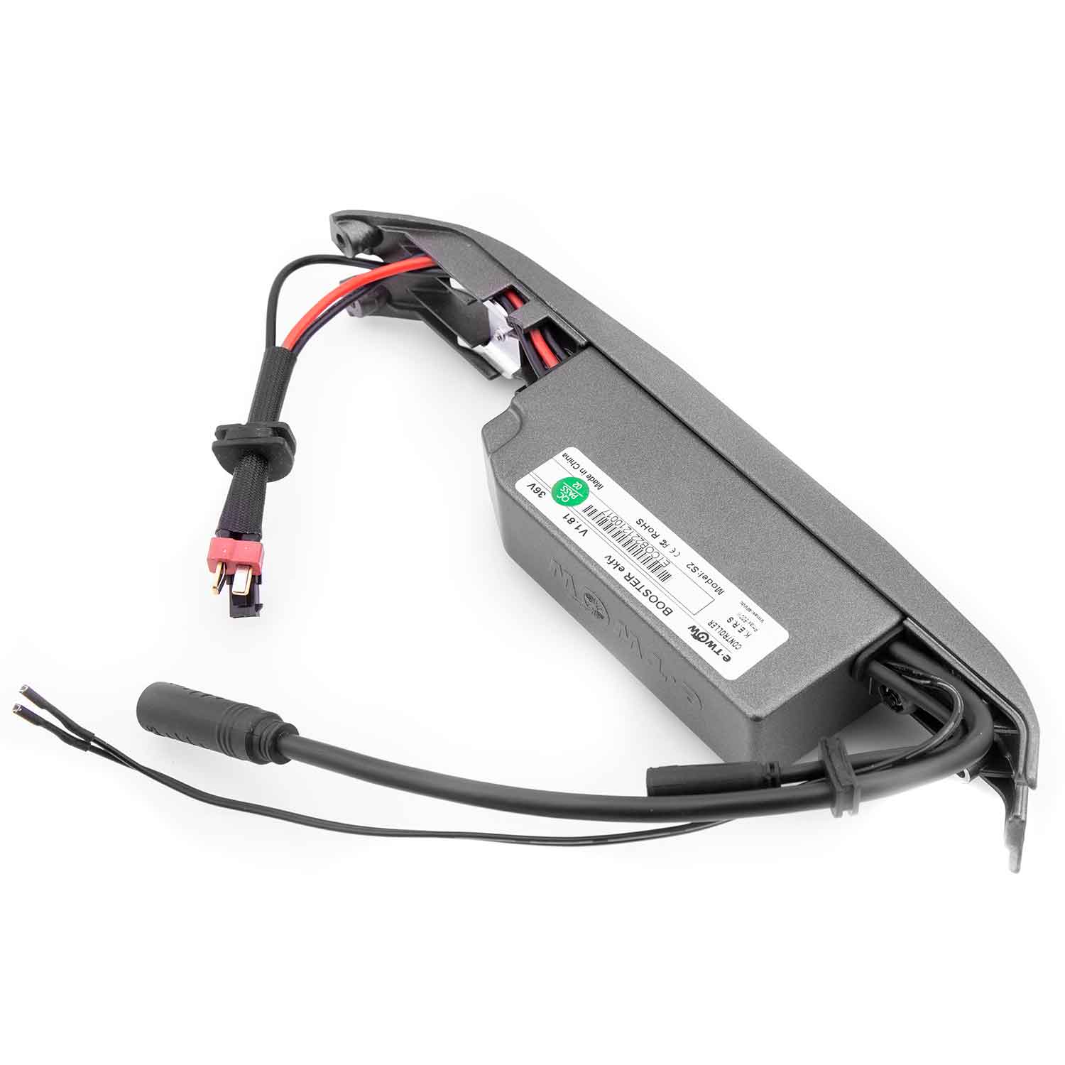 Steuergerät 36V / 500W (eKFV Version) - Passendes Steuergerät für die eKFV-Variante des Modells SXT Light Plus V Steuergerät mit Kühlrippen ist in zwei verschiedenen Farbtönen bestellbar 5-poliger Außenstecker 2-polige Steckverbindung für die Beleuchtung