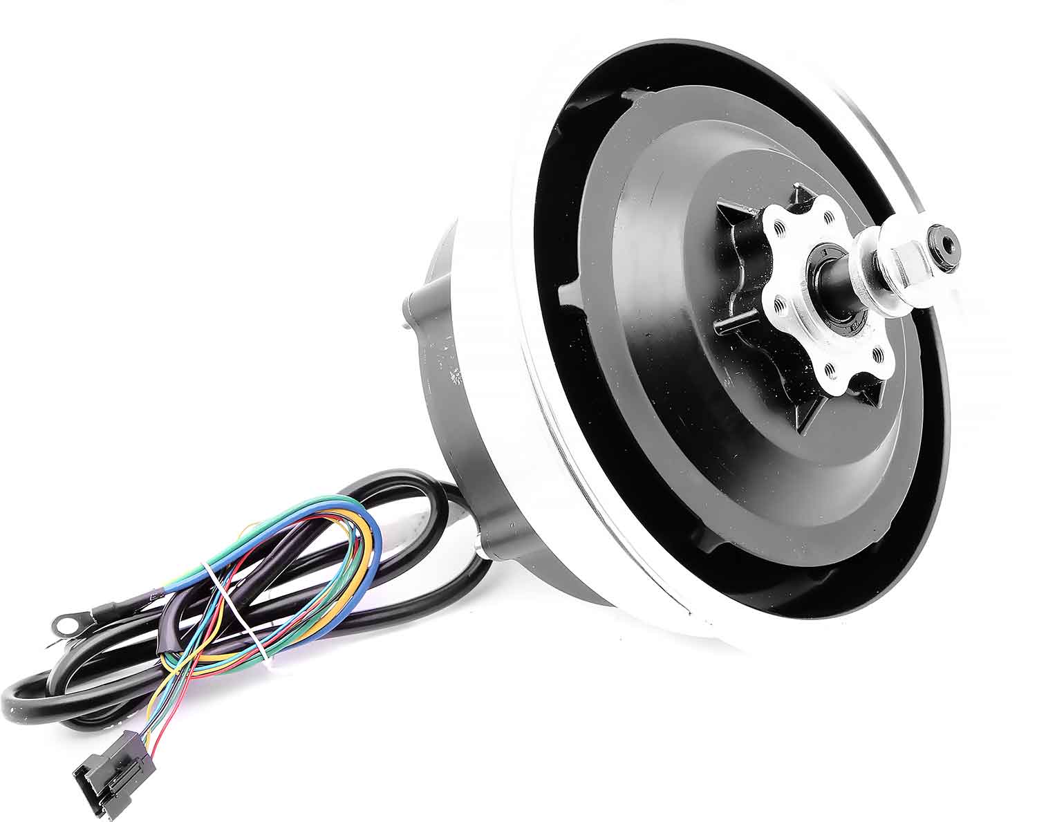 Bürstenloser Nabenmotor 48V / 800W mit Felge - Passender bürstenloser Nabenmotor für das Modell SXT Cruiser Betriebsspannung: 48V Nennleistung: 800W inklusive Felge Durchmesser: 18,7 cm - von SXT-Scooters