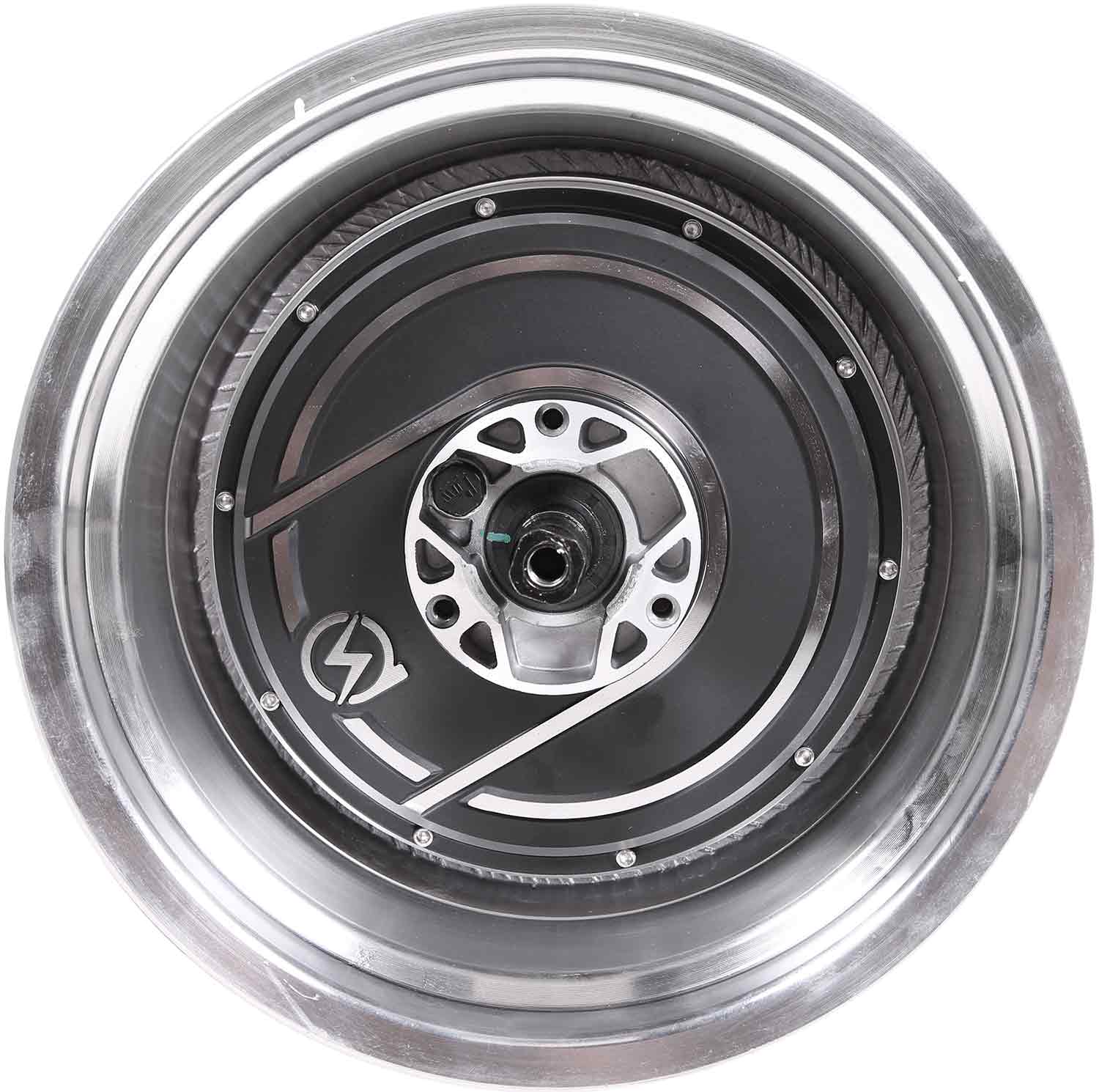 Nabenmotor 60V - Passender Nabenmotor für das Modell SXT Grizzy Betriebspannung: 60V Nennleistung: 2000W Maximalleistung: 2700W Reifengröße: 215/40-12 Farbe: Schwarz/Silber - von SXT-Scooters