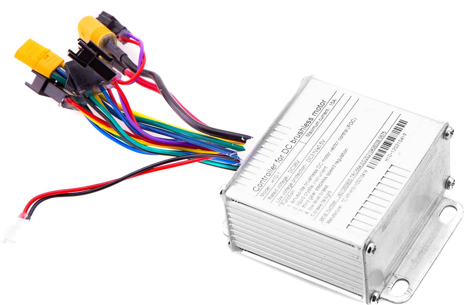Steuergerät 36V 300W - Passendes Steuergerät für das Modell Scotex H10 ACHTUNG! Für den 36V 10Ah Li-Akku (Artikelnr.: SP1319) muss das entsprechende Steuergerät verwendet werden. Betriebsspannung: 36V DC Ausgangsspannung: 300W Maße (für 7,5Ah Li-Akku): 10