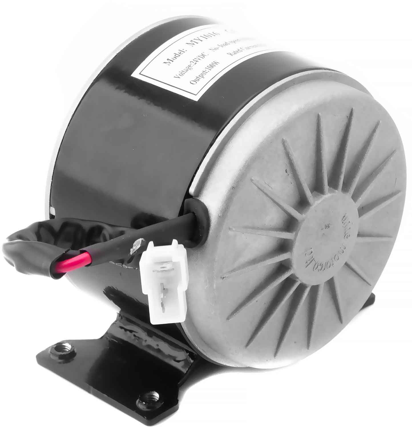 Bürstenloser Motor 24V 100W - Passender elektrischer bürstenloser Motor für das Modell Scotex Wheely Betriebsspannung: 24V Ausgangsleistung: 100W 2-polige Steckverbindung Durchmesser: Ø 100 mm - von SXT-Scooters