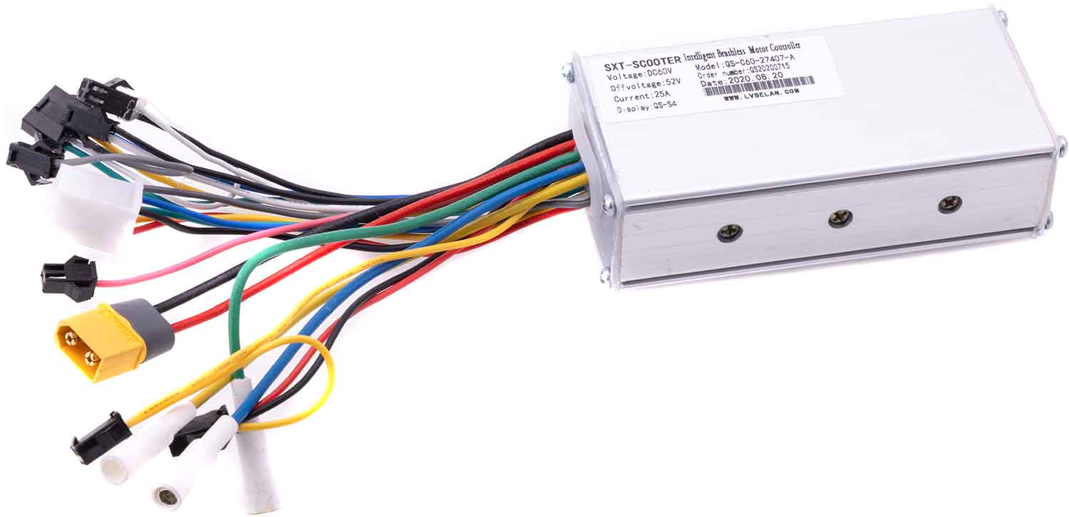 Steuergerät 60V / 800W (August 2020) - Passendes Steuergerät für das Modell SXT Ultimate Pro (3.Generation) Master- und Slave-Steuergrät separat bestellbar ACHTUNG! Erst ab Charge August 2020 verwendbar Betriebsspannung: DC 60V Leistung: 800W Maße (ohne V